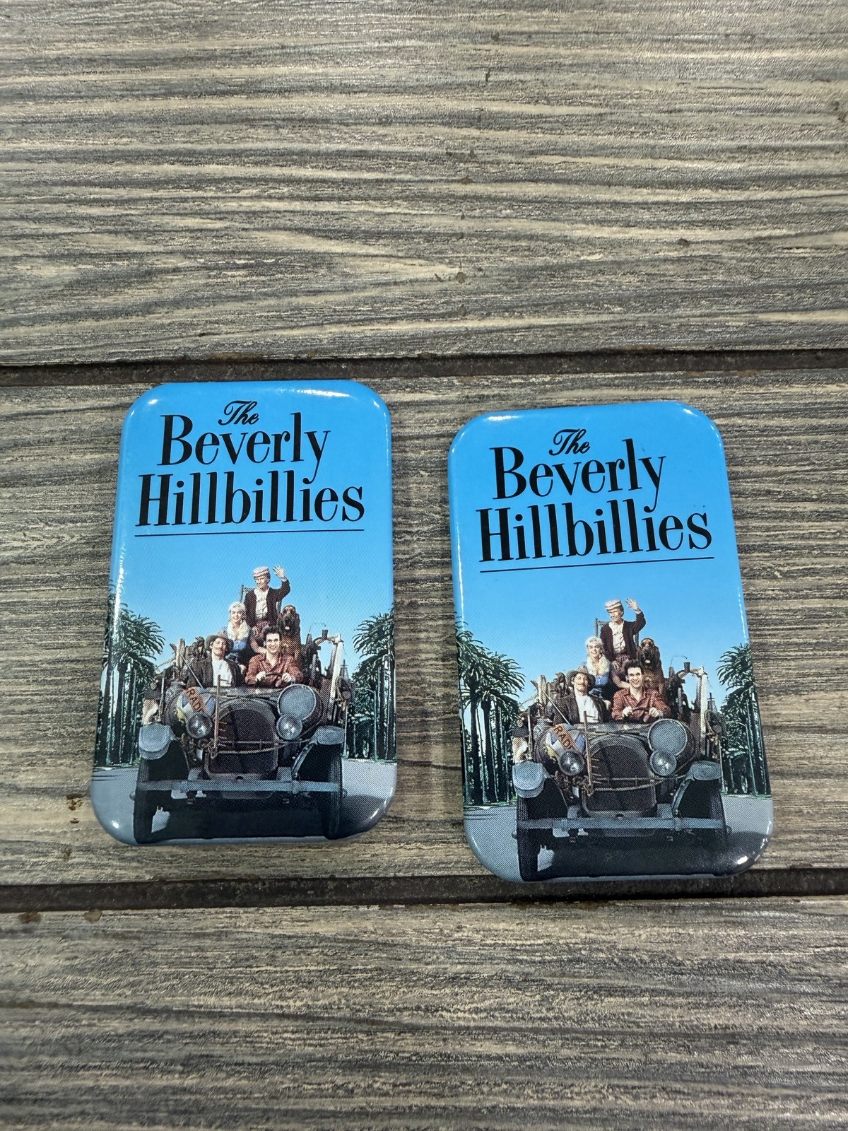 Vintage The Beverly Hillbillies Pinback Button Set of 2 TV Show Advertising