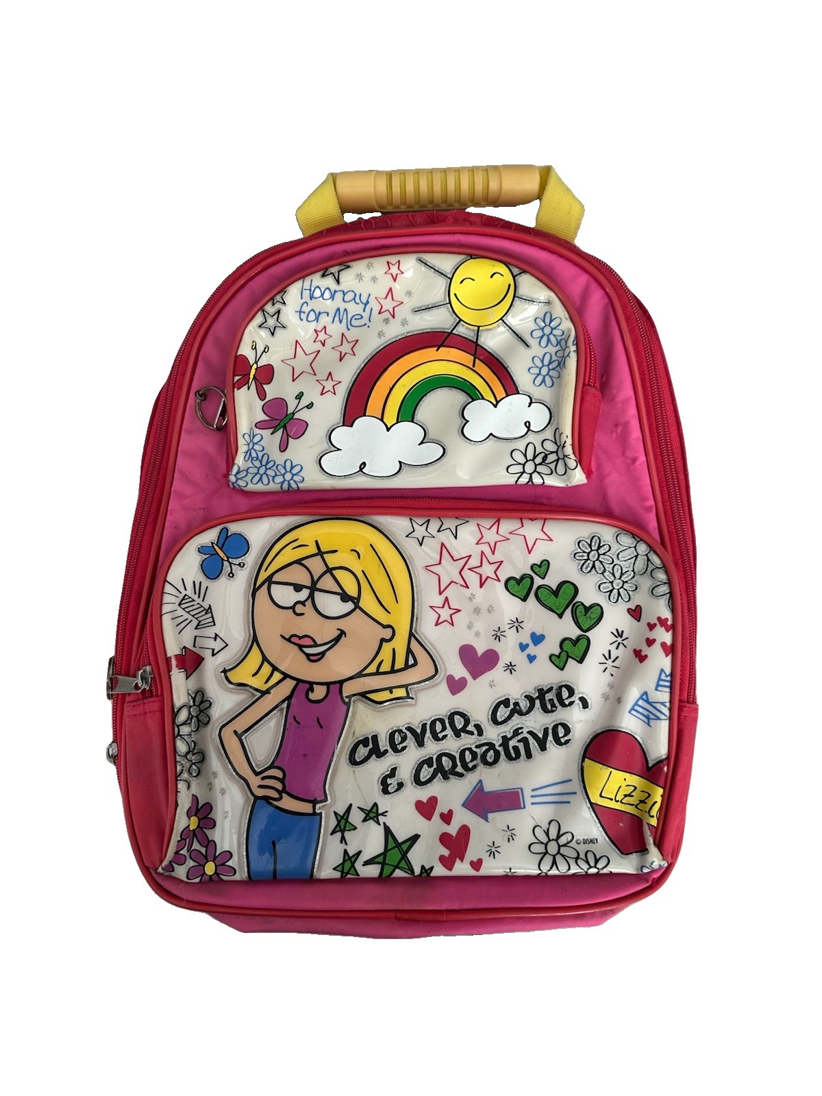 Vintage 2000s Disney Lizzie McGuire Backpack Pink Y2K Kids Adult Mini Bookbag