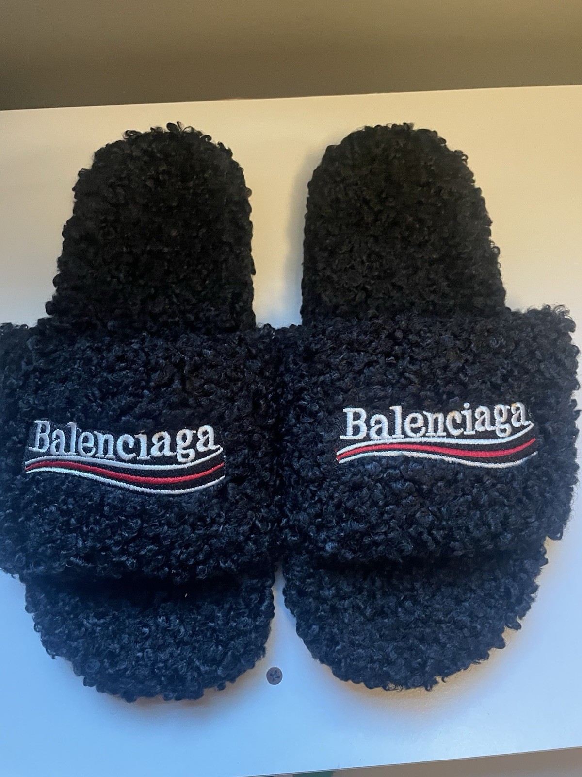 Black Balenciaga Slides Size 9-9:5