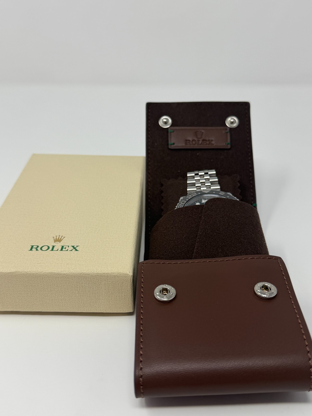 Rolex Tan Leather Watch Case Travel Pouch AD VIP Gift
