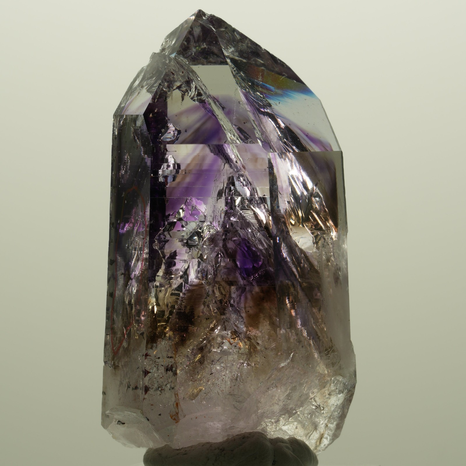 Enhydro Harlequin Lemurian Phantom Amethyst, large bubble Streep Mine, Namibia