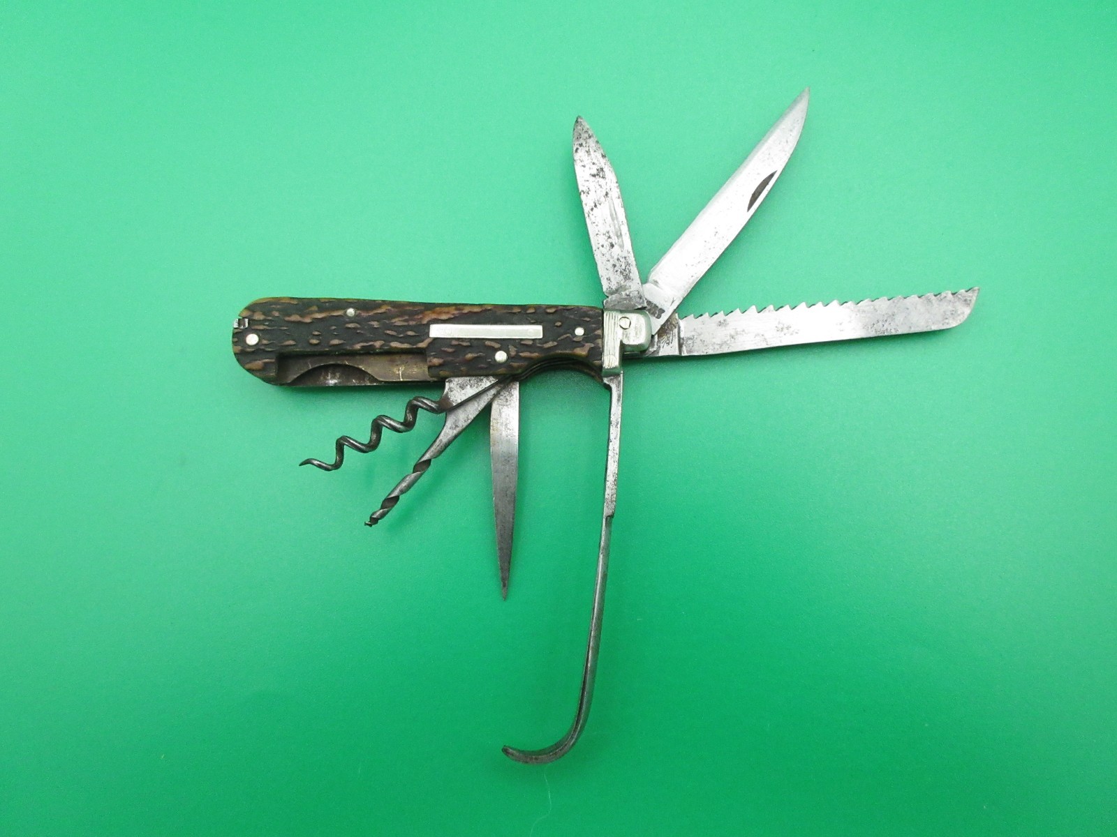 Vintage Republic of Ireland Stag Horseman\'s Multi Tool Knife Eye Witness Named