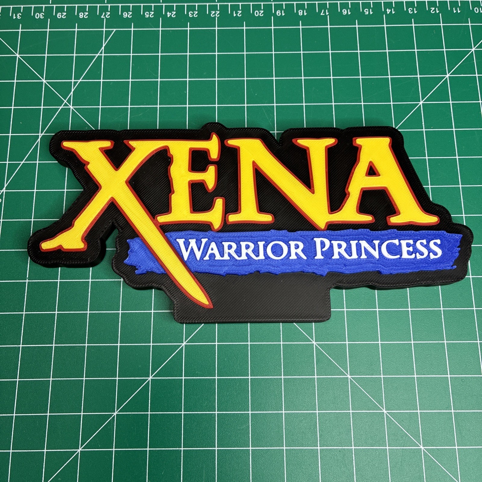 3D Printed Xena Warrior Princess Sign Logo Fan Display Fan Art 3D Printed Xena Warrior Princess Sign Logo Fan Display Fan Art