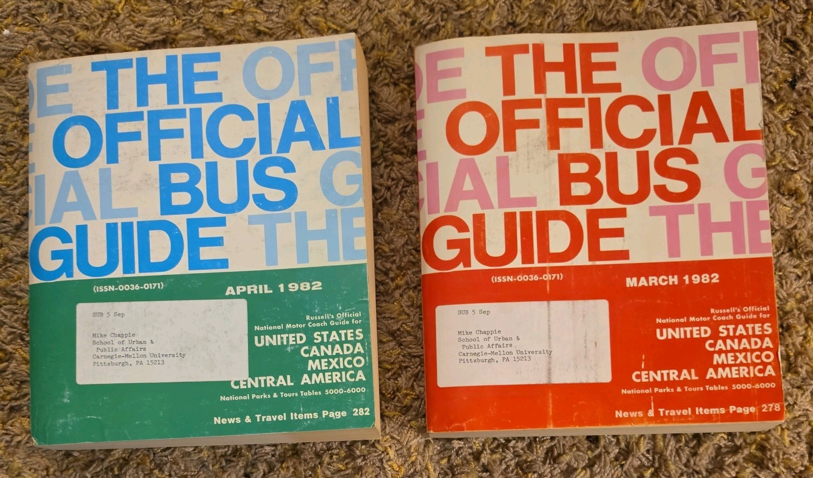 The Official Bus Guide 2 big RARE books Mar.& April 1982 TimeTables + More L@@K