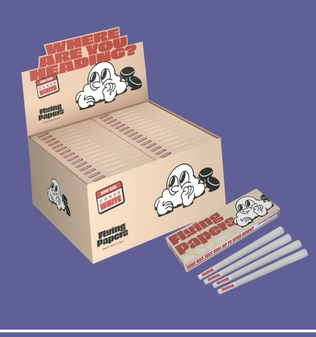 Flying Papers Cones Full Box of 240 King Size Rolling Papers Flying Papers Cones Full Box of 240 King Size Rolling Papers