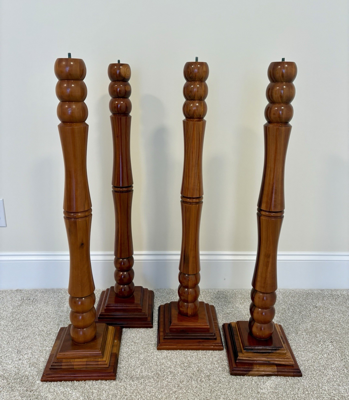 Large Solid Wood Candle Holder Church Paschal Candle Holder