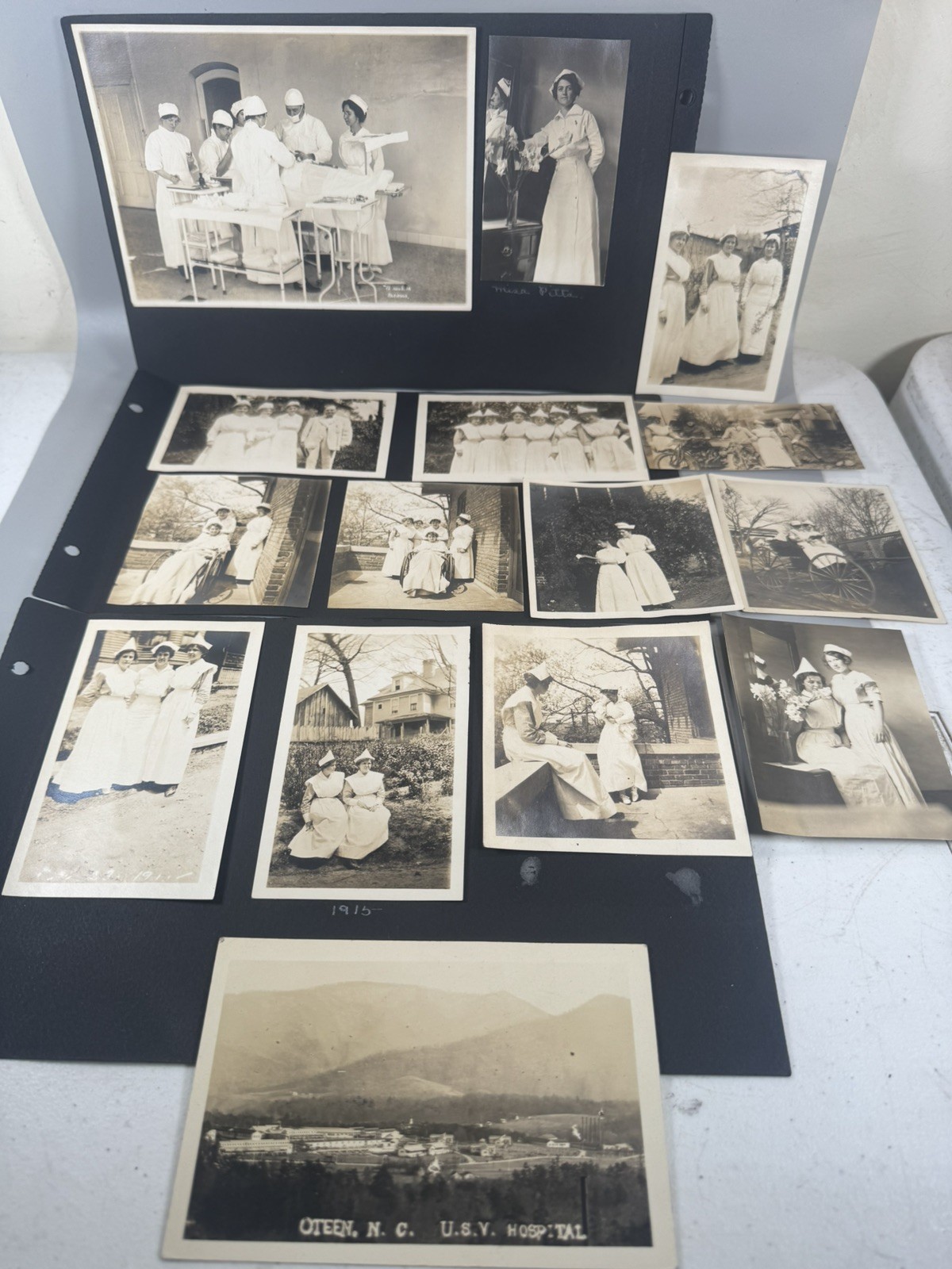 RARE 1914-1915 Nurse Training Photos Oteen NC USV Hospital WWI Era Lot