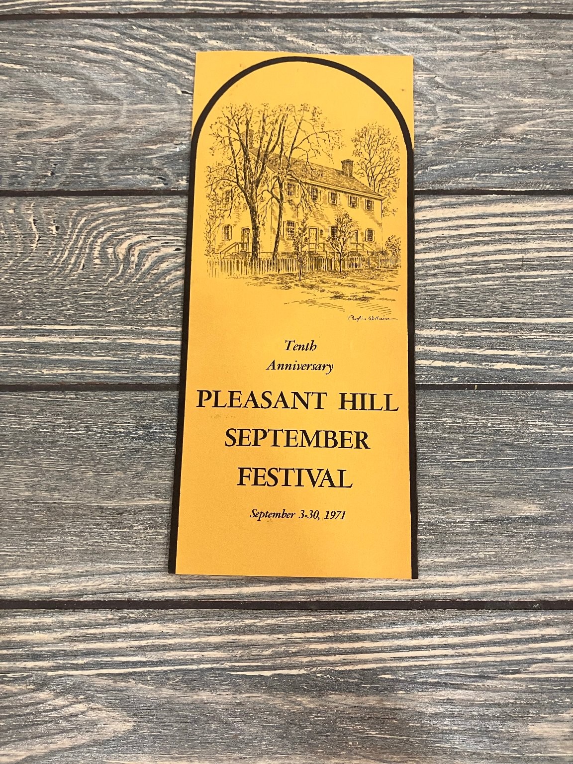 1971 Shakertown Pleasant Hill Festival Brochure Kentucky Shaker History Ephemera