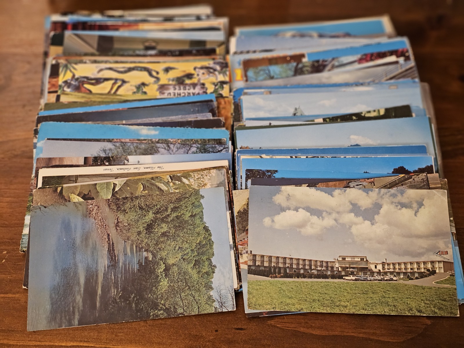 3.5 Lbs Large Lot Vintage Chrome Postcards, Mostly US, 1960s-70s, Travel, Cities