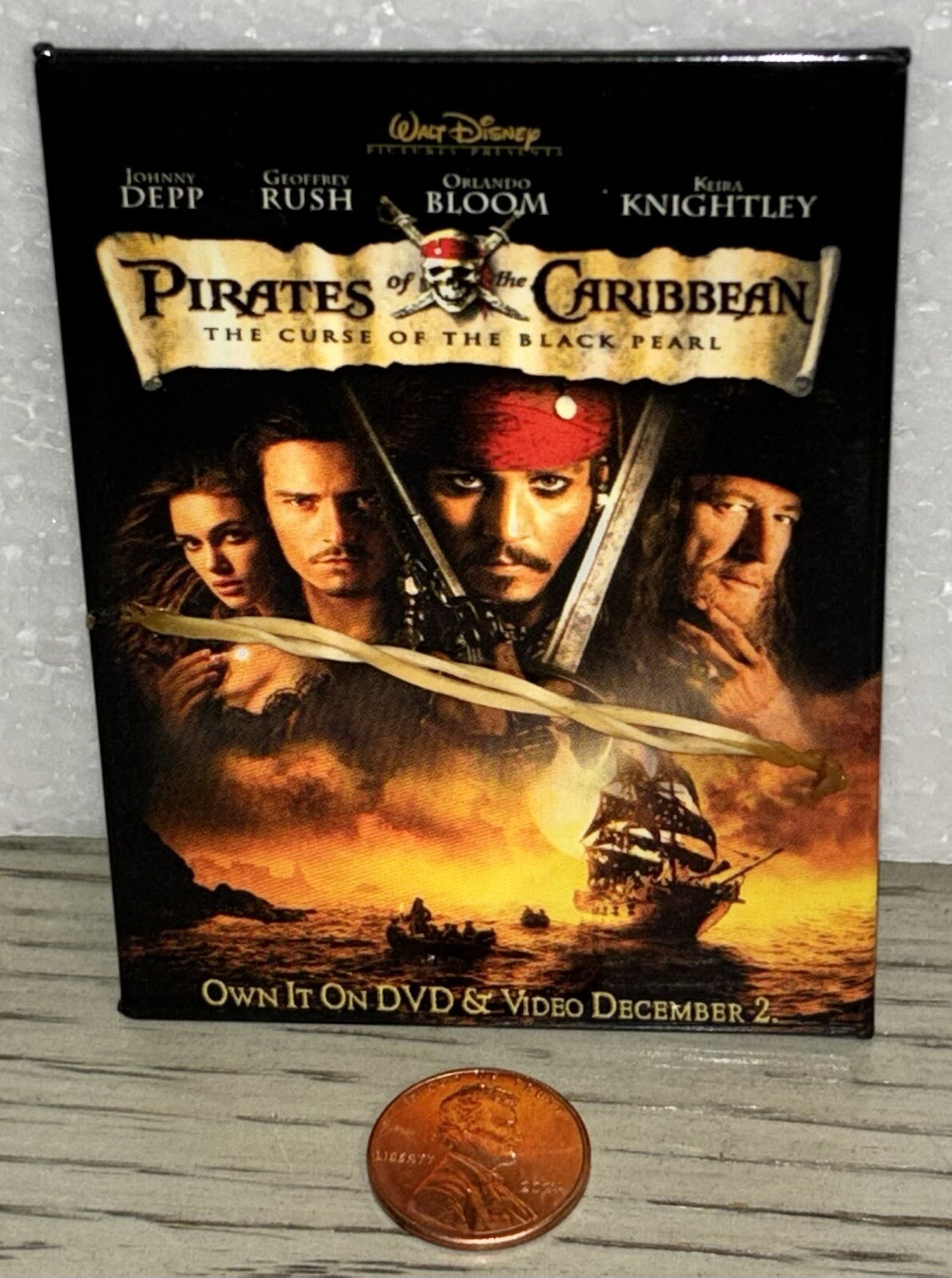 Pirates Of The Caribbean: Curse Of The Black Pearl DVD Video Promo Pin Ad 2003