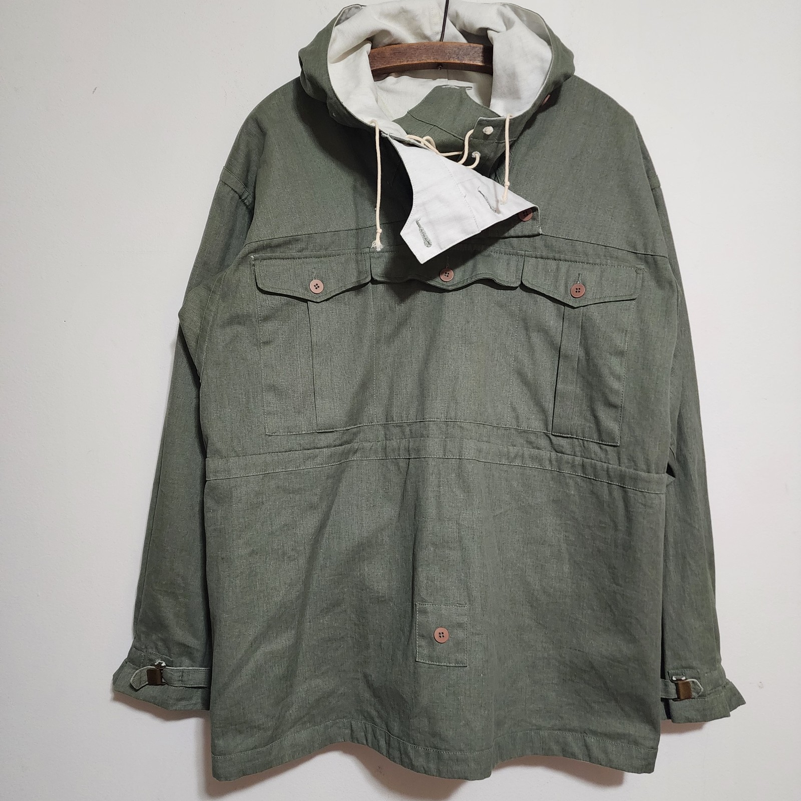 German M42 Gebirgsjager Reversible Windbluse Anorak Smock Olive White Repro