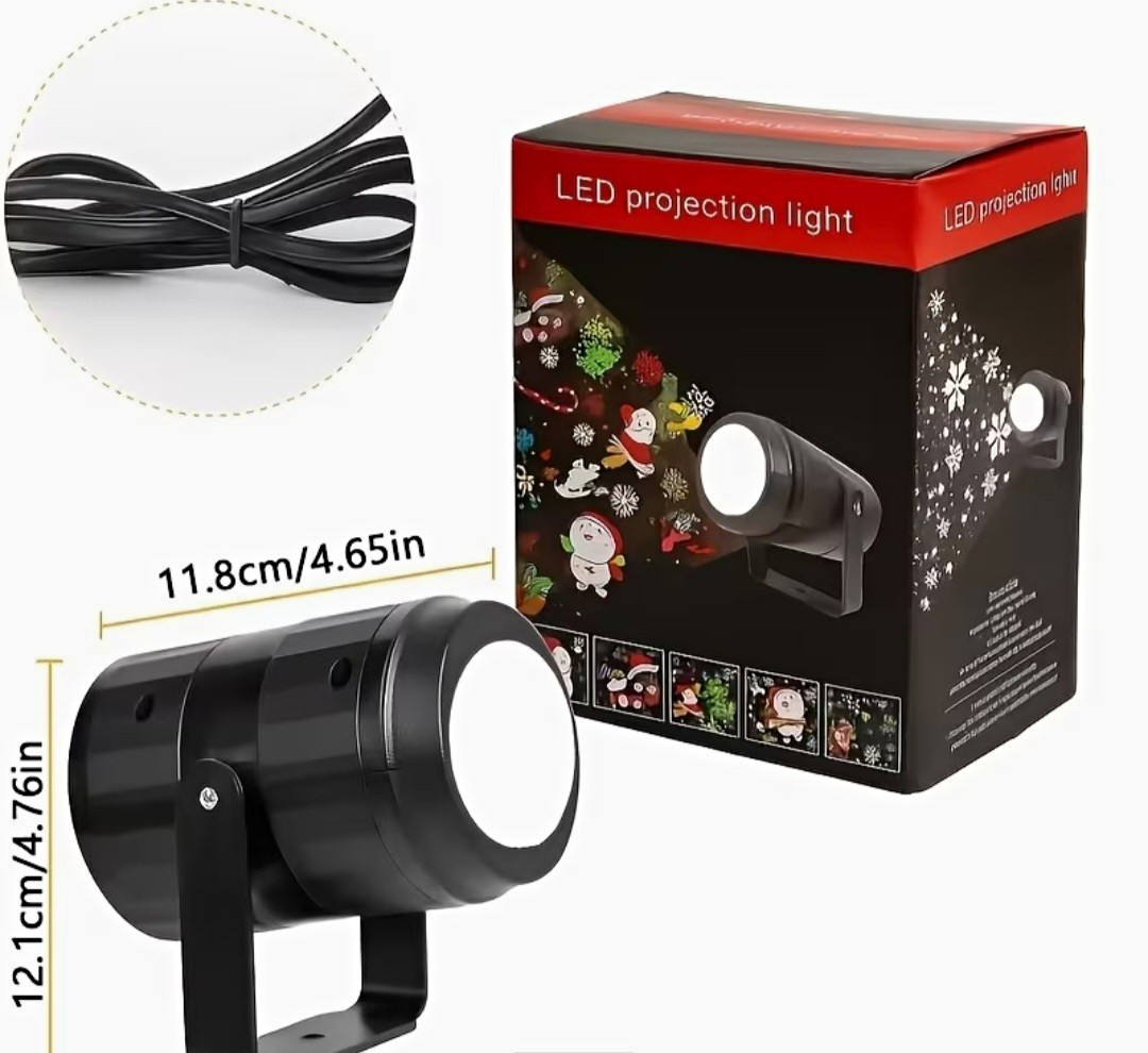 Halloween LED Projection Light Pattern Projector, Multicolor, Corded, Black