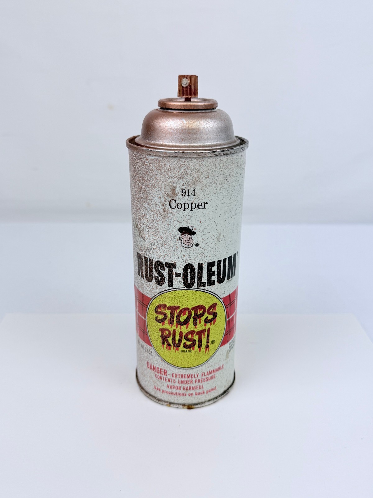 VINTAGE 1972 RUST-OLEUM CAN - 13 oz - COPPER 914 - EMPTY - NO CAP - COLLECTORS VINTAGE 1972 RUST-OLEUM CAN - 13 oz - COPPER 914 - EMPTY - NO CAP - COLLECTORS