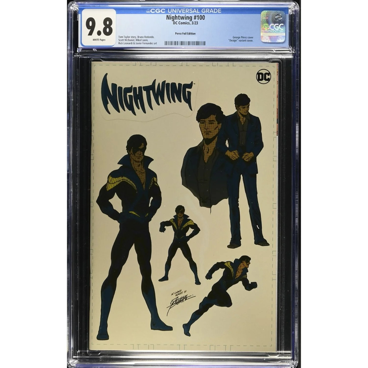 Nightwing: #100 [George Perez CGC 9.8 Foil CVR L - 1:150] 2016