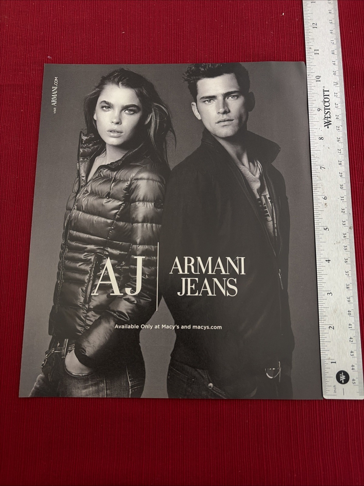 Models Bambi Northwood Blyth & Sean O’Pry for Armani Jeans 2013 Print Ad