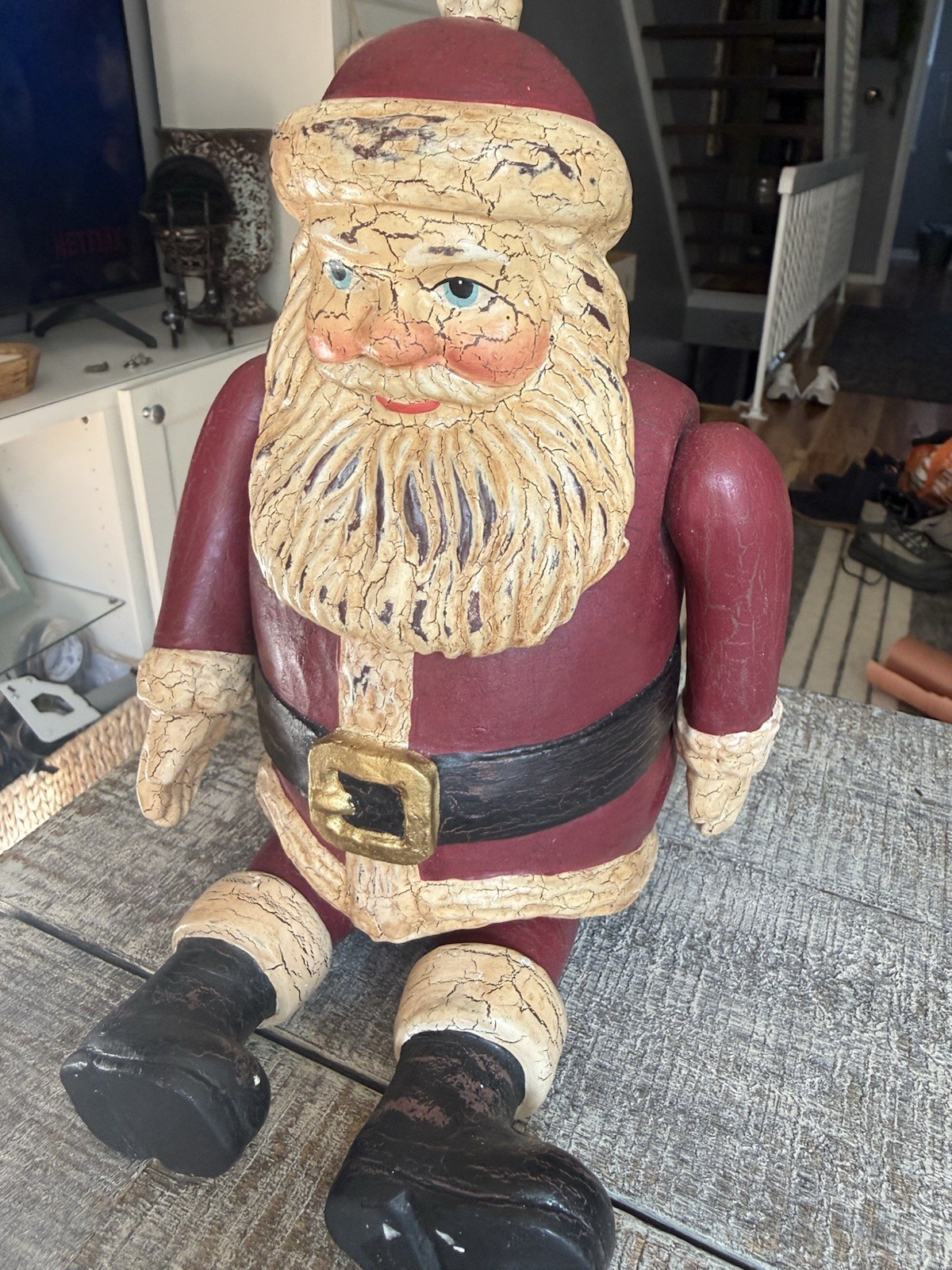 Bethany Lowe David Everett, Chicken Lips, Mad Santa Shelf Sitter, , Folk Art