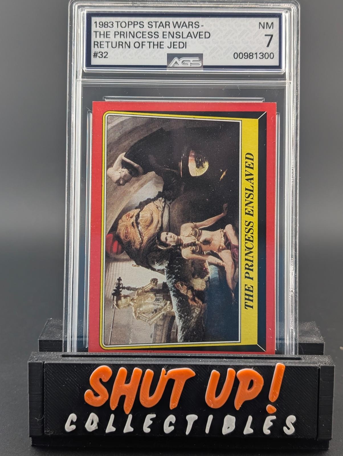 The Princess Enslaved 1983 Topps Star Wars: Return of the Jedi #32 AGS 7