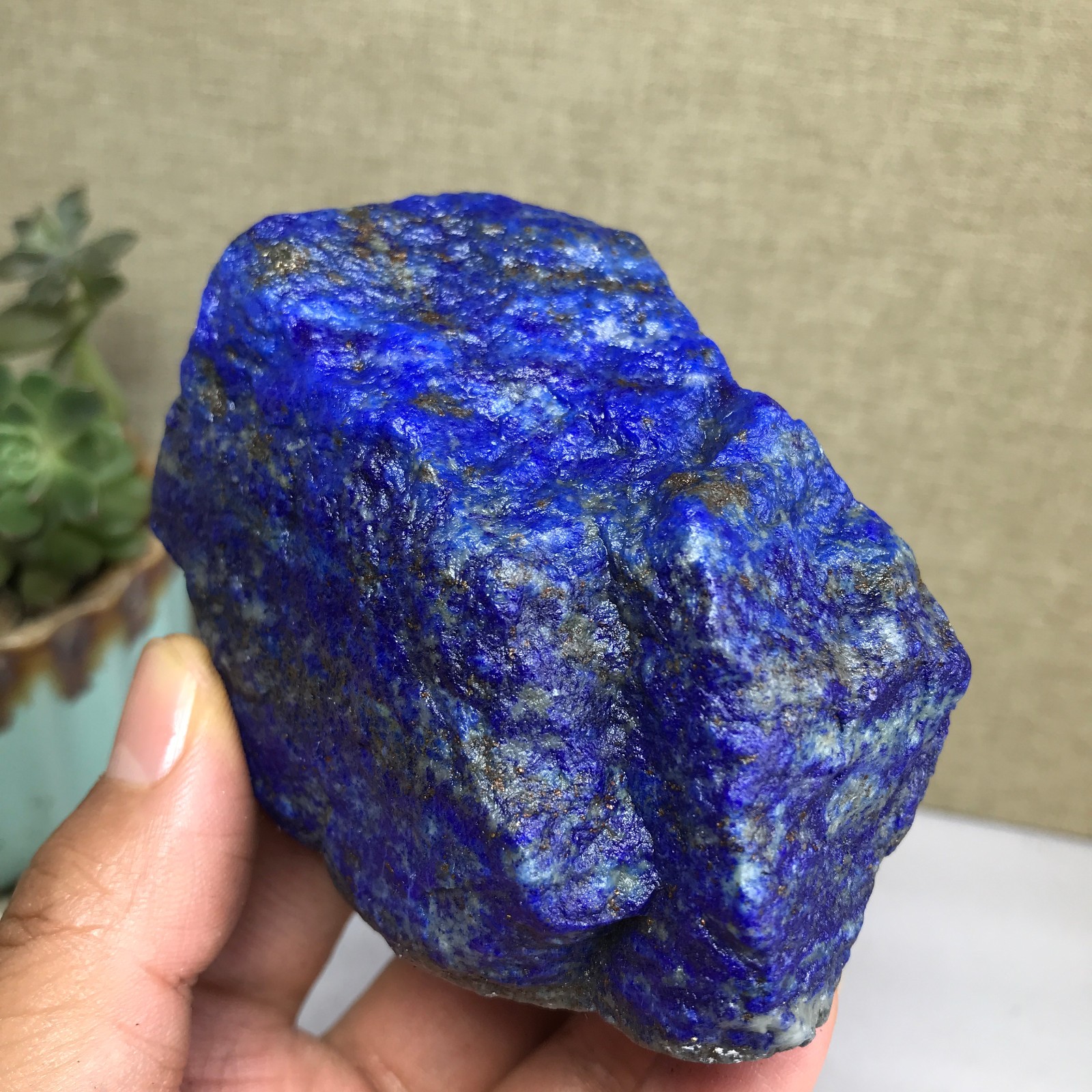 271g Natural Rough Lapis Lazuli original Crystal uncut Gemstone Mineral A5836