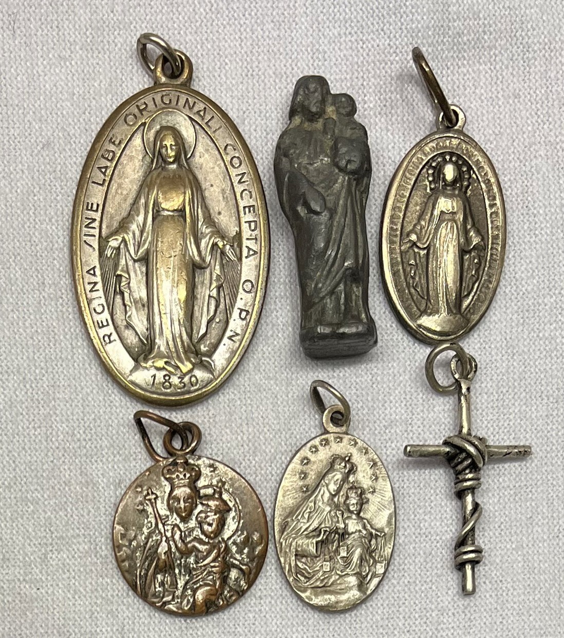 EUROPE OLD LOT x6 MOUNT CARMEL (DROPSY) JOSEPH (STATUE) MIRACULOUS SACRED HEART