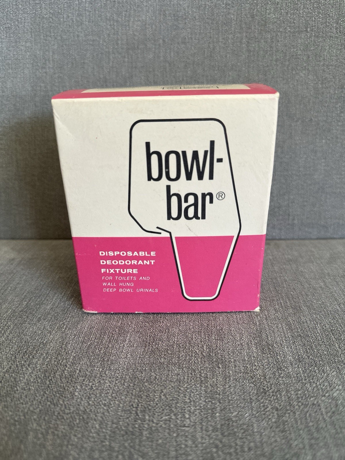 Vtg 1970 bowl-bar Toilet Deodorant Fixture Box Madison Bionics Display Only NOS