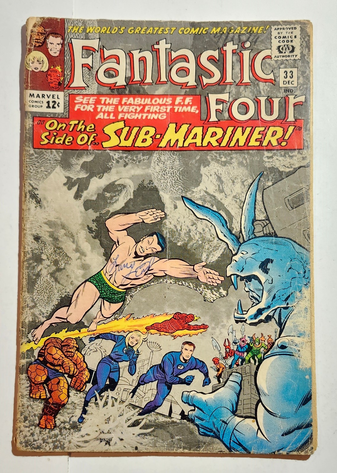 FANTASTIC FOUR #33 1964 Silver Age Marvel, Sub-Mariner, 1st appearance ATTUMA