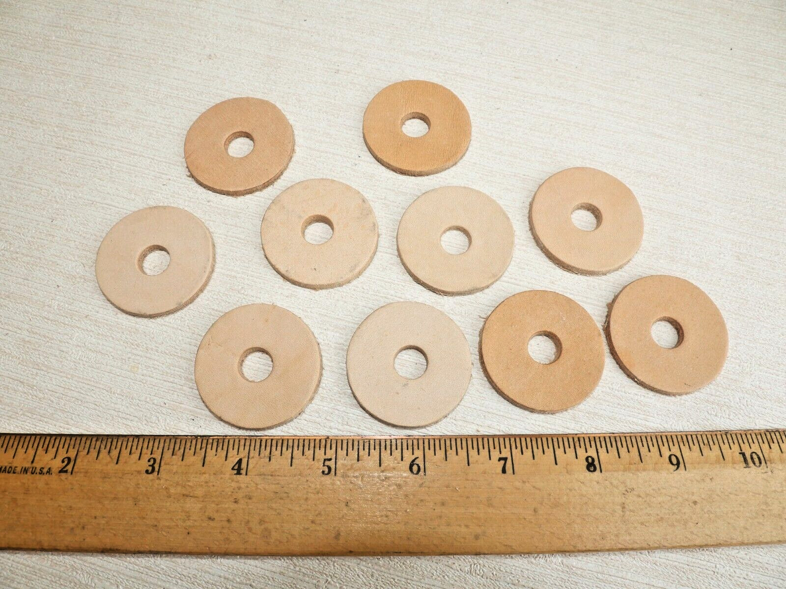 Lot of 10 Leather Washers Chisel Handle restoration 1½ Lot of 10 Leather Washers Chisel Handle restoration 1½