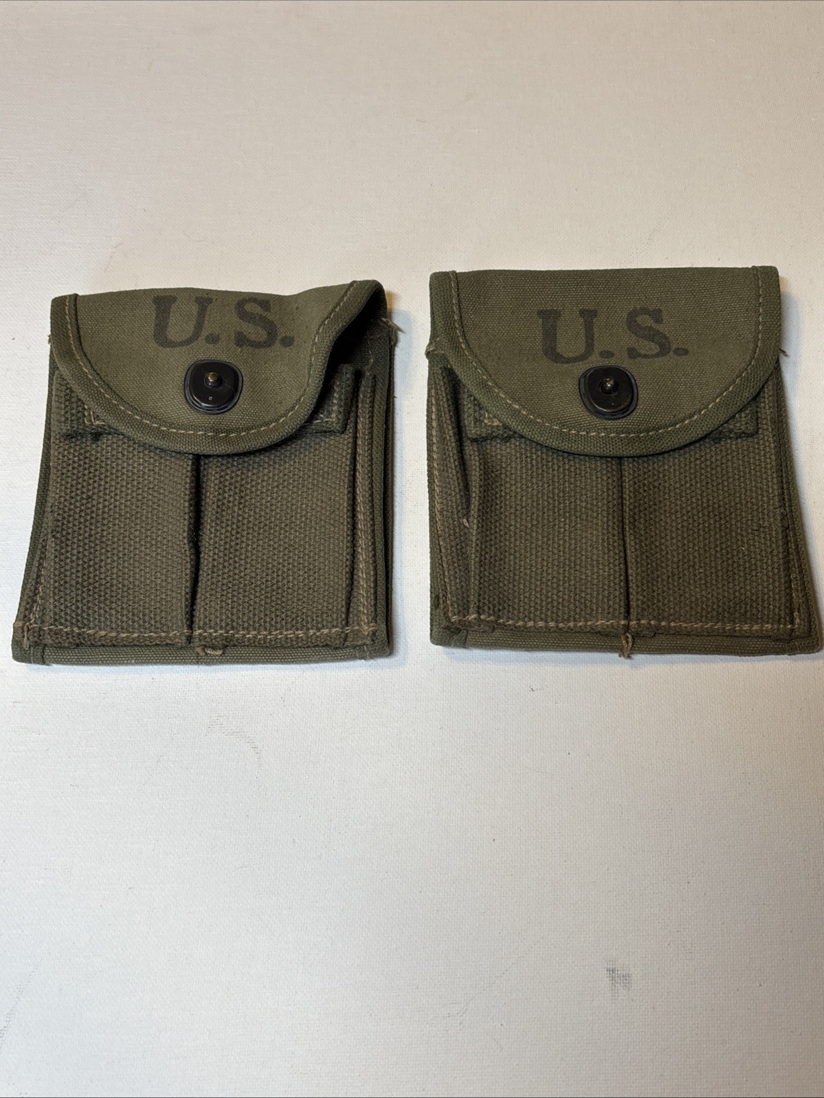 TWO WW2 WWII US Military Pouches, Hepburn Mfg Co. 1943