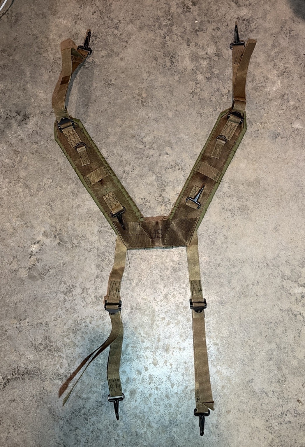 US Army Vietnam M1967 Field Pack Suspenders M67 Nylon 