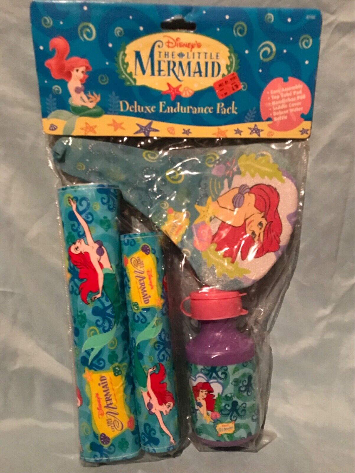 Vintage Disney The Little Mermaid Deluxe Bicycle Pads & Accessory Set