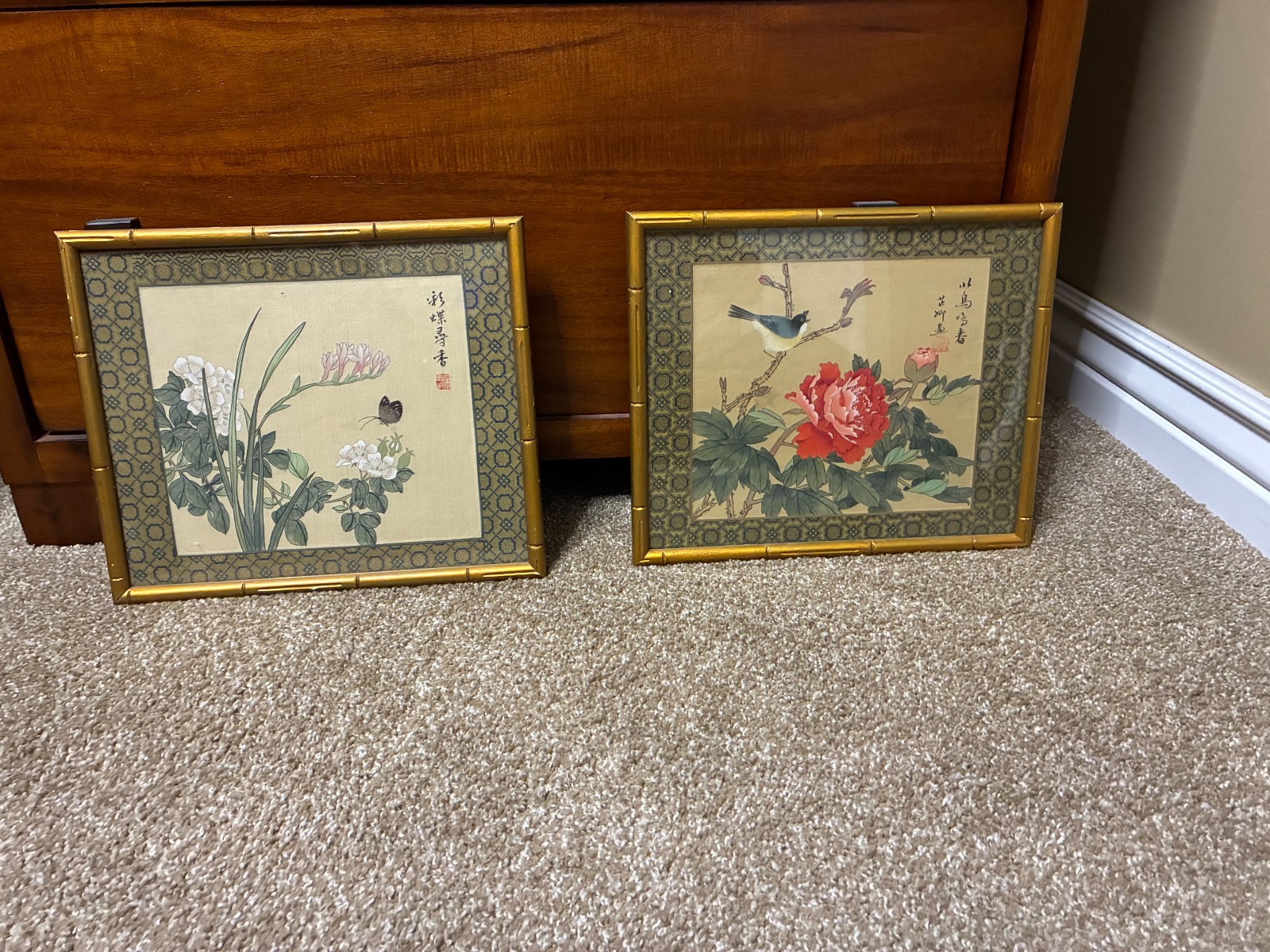 Vintage Chinese Framed Art Vintage Chinese Framed Art