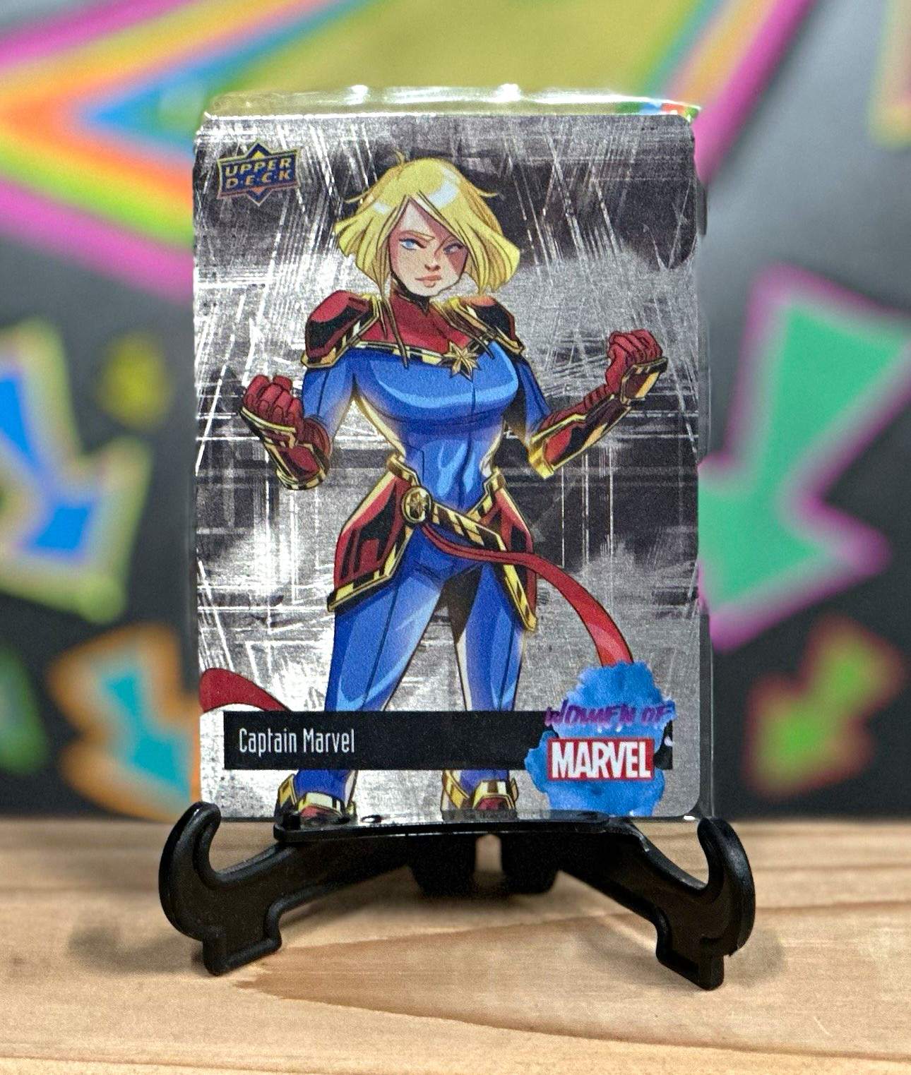 2023 Upper Deck Women of Marvel Captain Marvel MCW-2 Rare Insert Metal Card