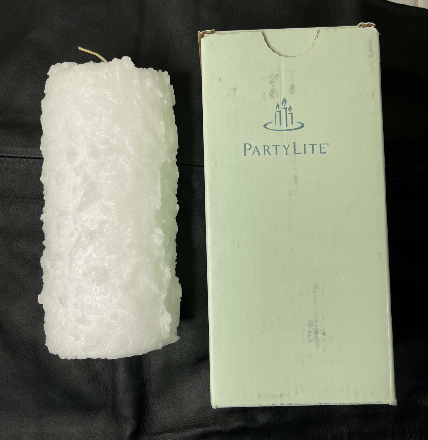Partylite Candle -C3688 Beautiful White Snow Pillar Scented ￼ -NEW- ￼RETIRED