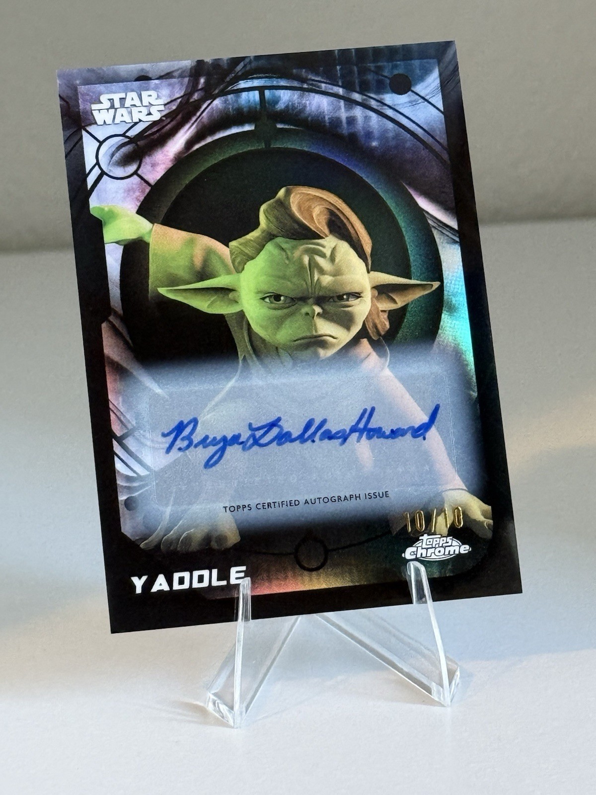 2026 Topps Chrome Star Wars - Yaddle Auto - Bryce Dallas Howard - /10 - Bookend