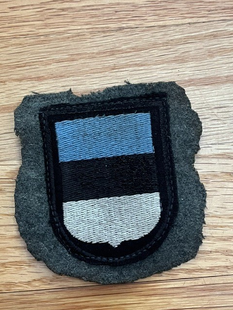 WW2 German Sleeve Shield for Estonian Volunteer from 20th Elite Division. Orig.