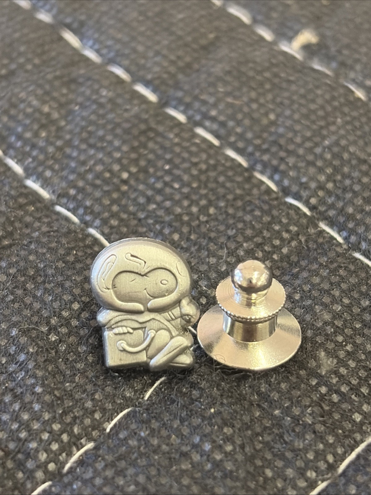 NASA Snoopy Astronaut Employee Silver Tone Award Lapel Pin - REPRODUCTION