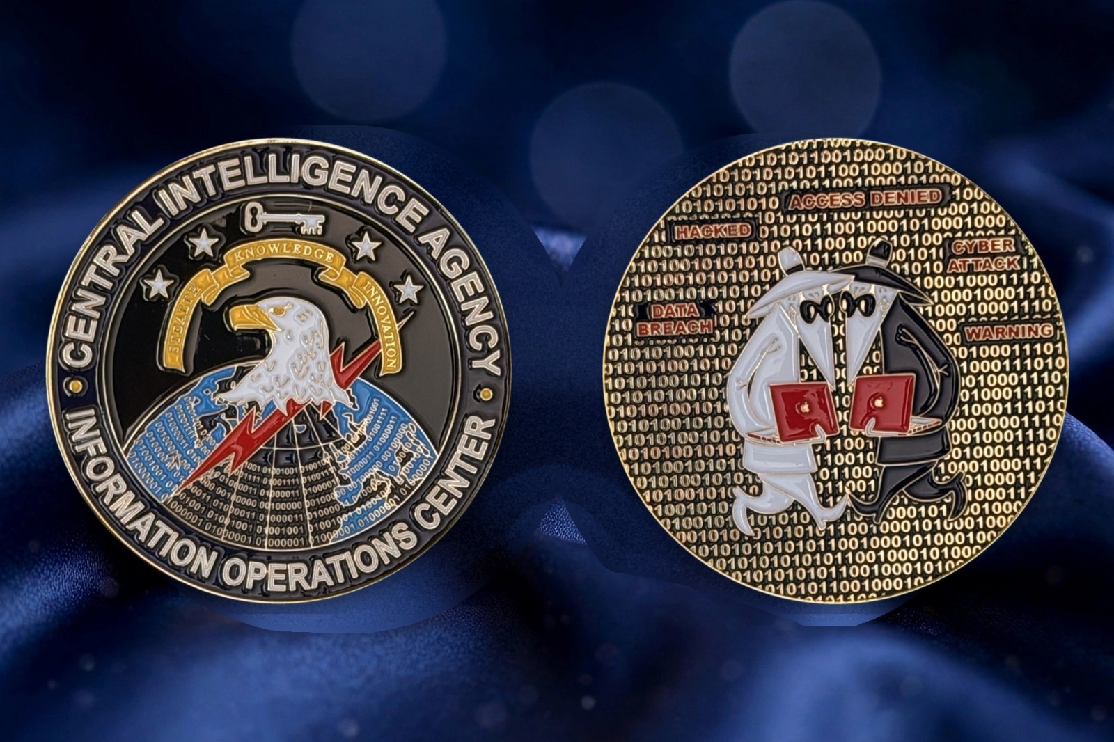 CIA Information Operations Center Challenge Coin — Cyber Spy vs Spy