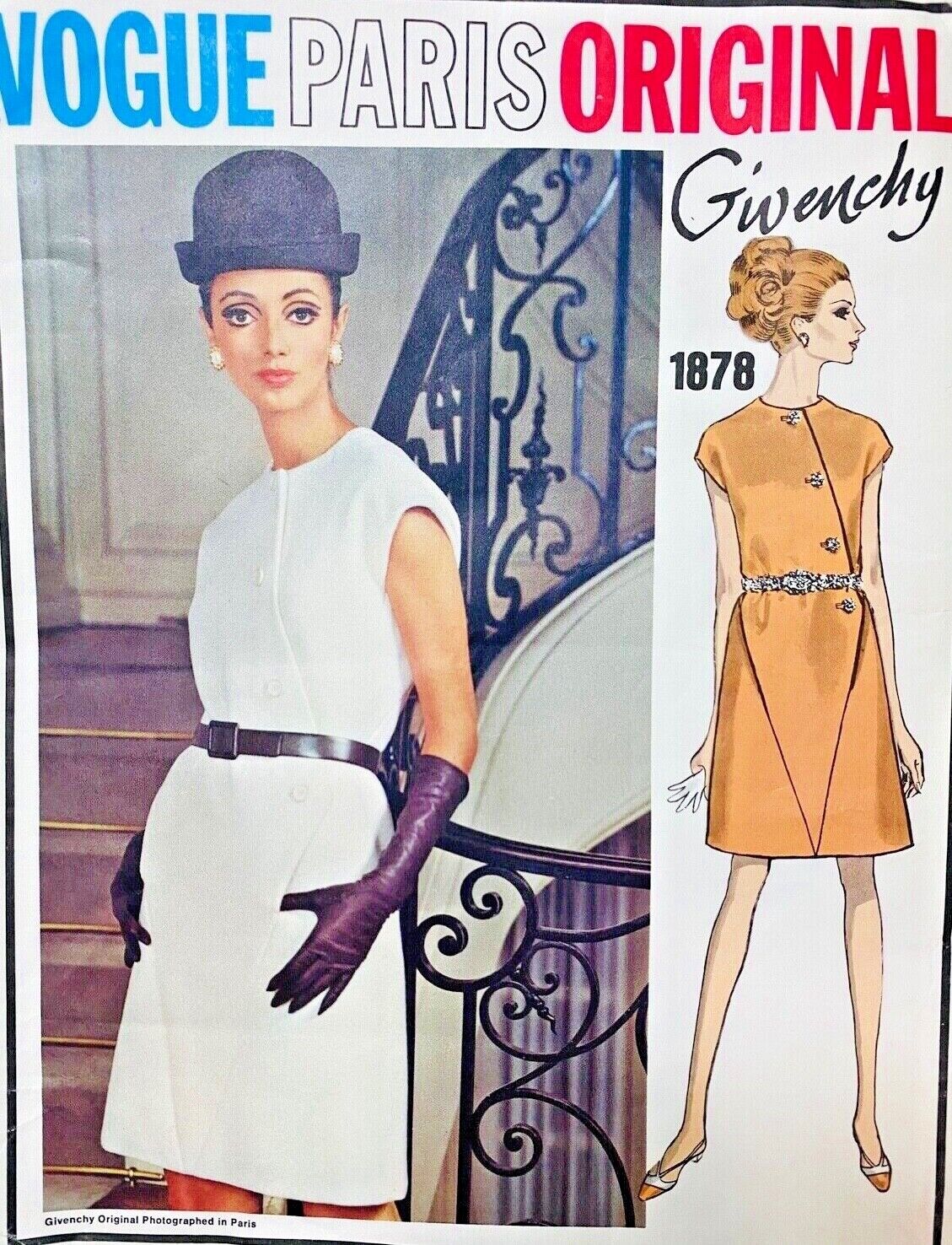 1960s Size 14 Vogue Paris  1878 GIVENCHY *UNCUT/FF
