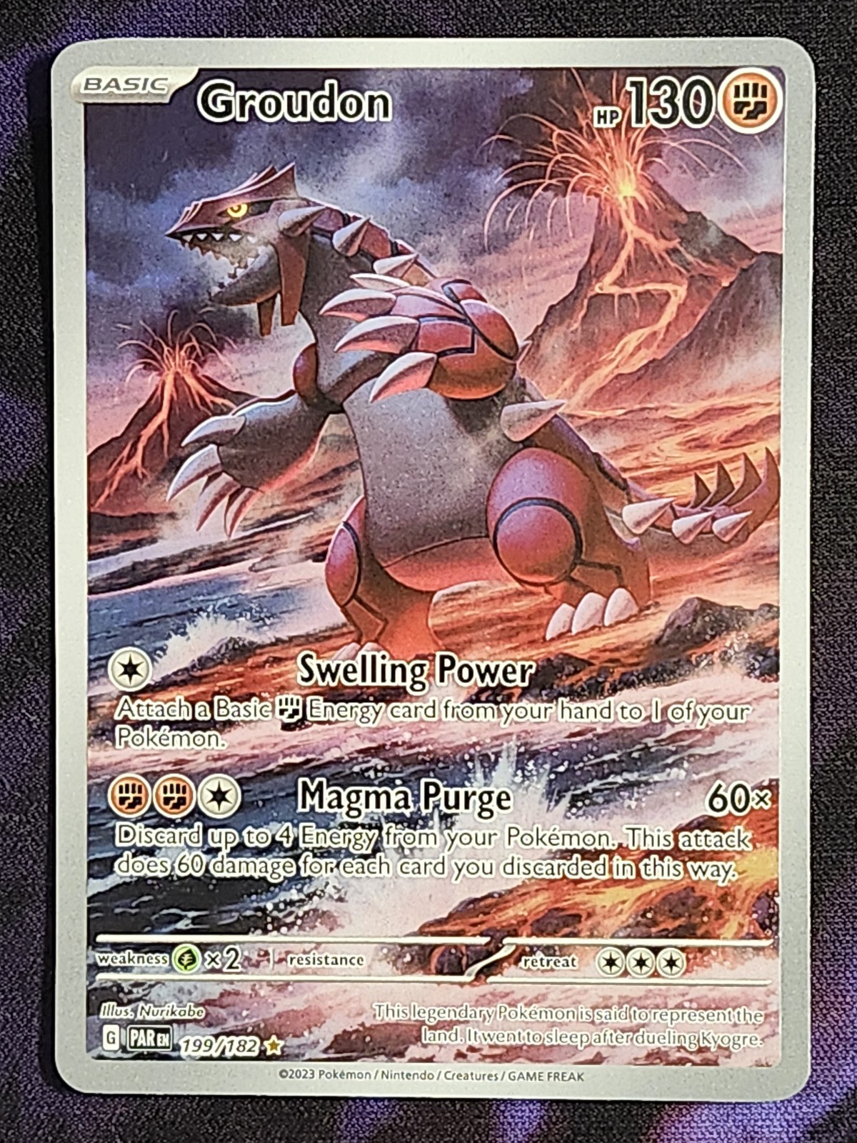 Pokemon Groudon 199/182 Paradox Rift PAR
