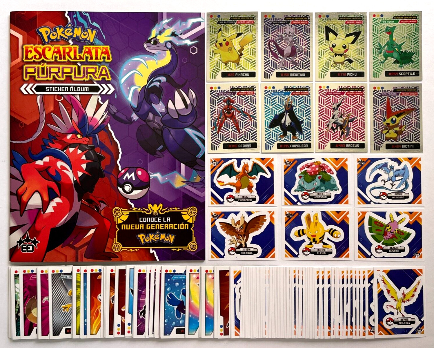 ALBUM POKEMON SCARLET & VIOLET + Full Set 292/292 PERU Sticker 2024 CHARIZARD