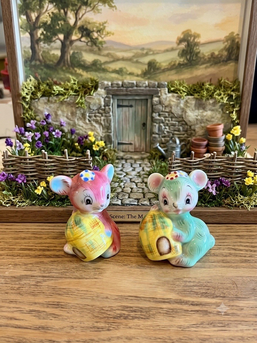 PY Japan Vintage Anthropomorphic 1950s Honey Bear Salt & Pepper Shakers Pristine