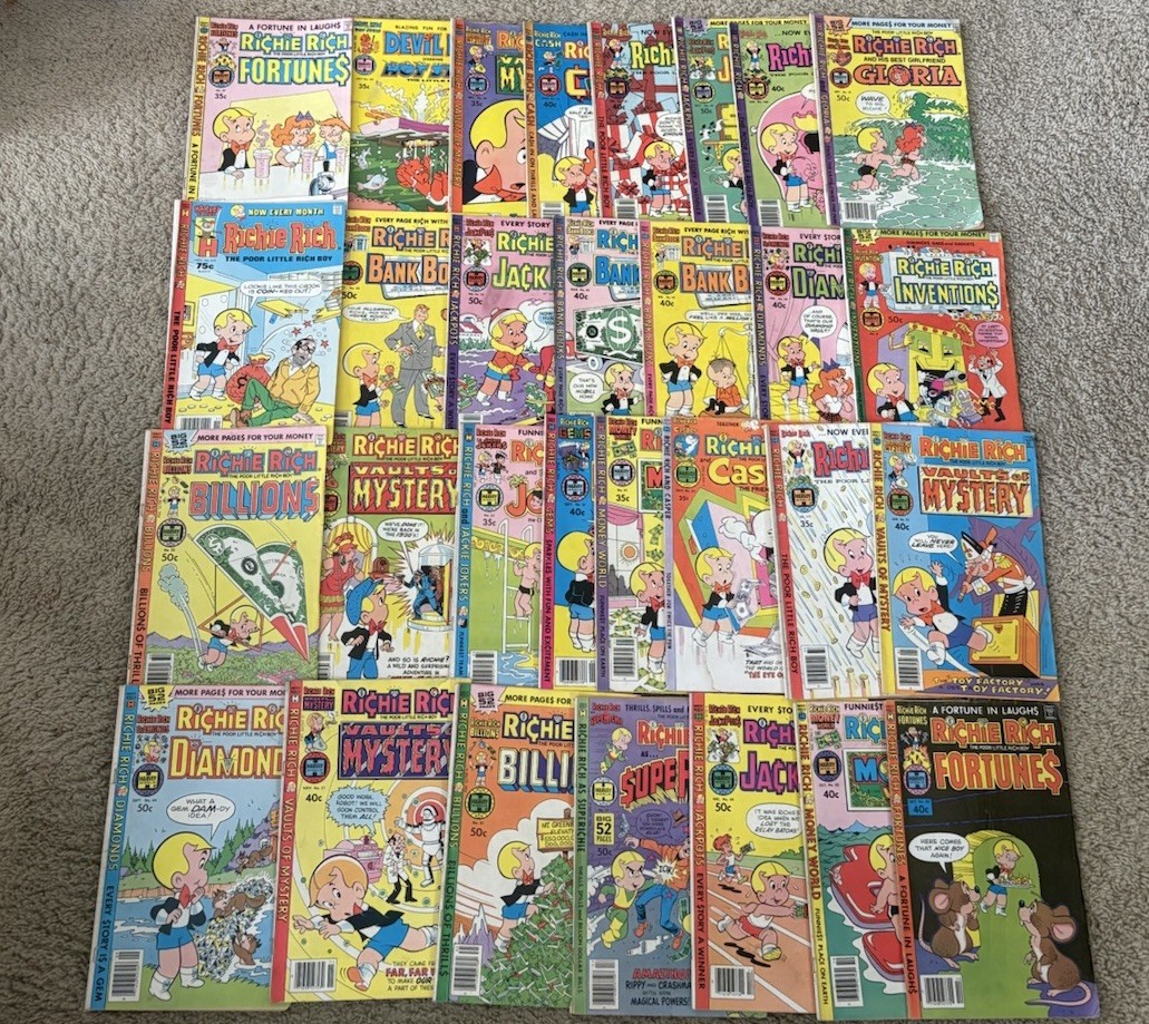 Vintage Richie Rich Variety Digest Comics Magazines lot of 30 used Vintage Richie Rich Variety Digest Comics Magazines lot of 30 used
