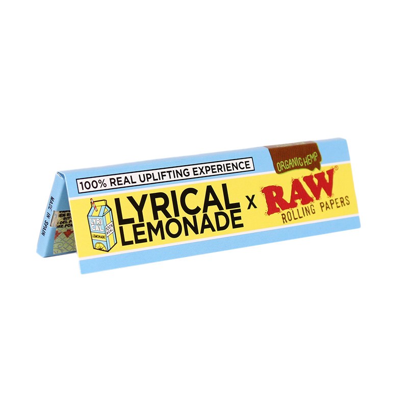10x RAW X Lyrical Organic Lemonade Papers Natural Smoking Supply King Size Wide