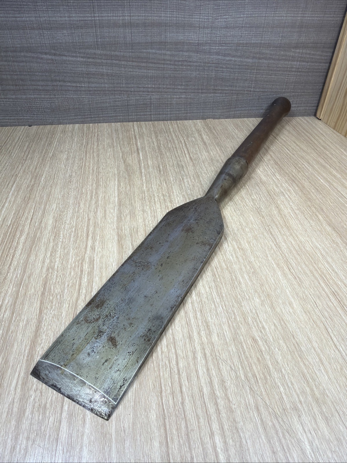 Antique Chisel 3 Inch Wide Timber Framing Bevel Edge Socket Type Barn Beam Slick Antique Chisel 3 Inch Wide Timber Framing Bevel Edge Socket Type Barn Beam Slick