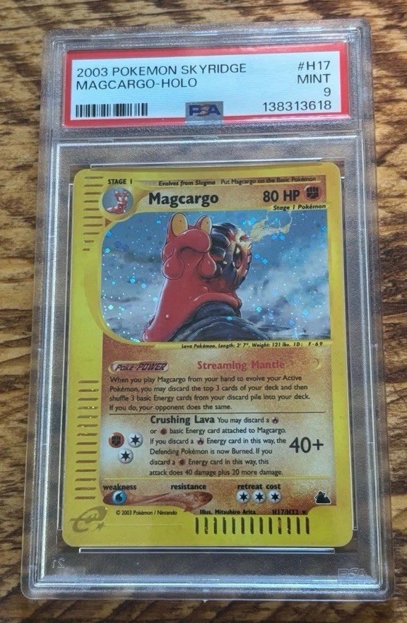 Magcargo H17 Skyridge Holo PSA 9 Mint New Cert Pokemon Card