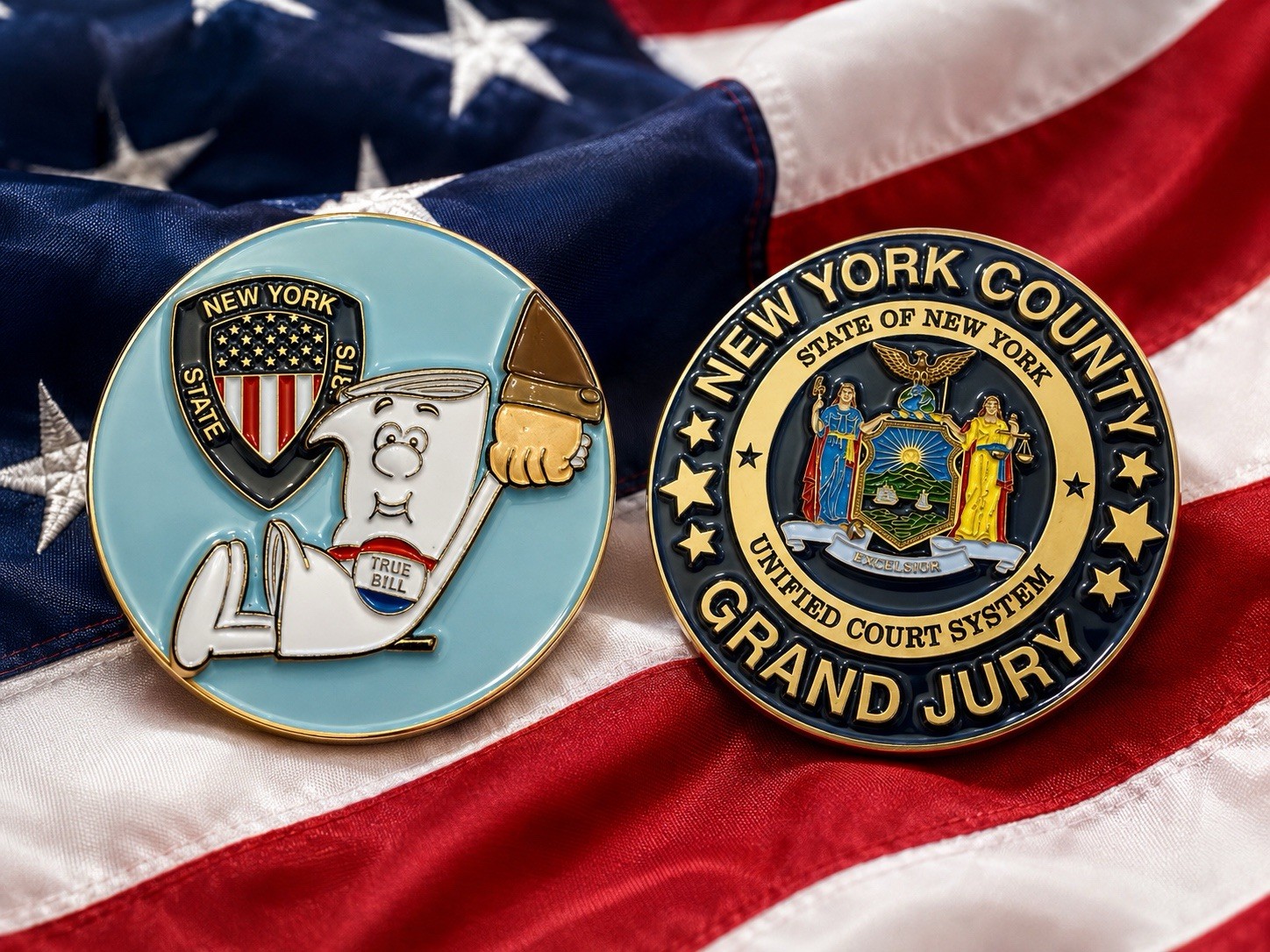 New York County State of NY True Bill Grand Jury Challenge Coin Original Design