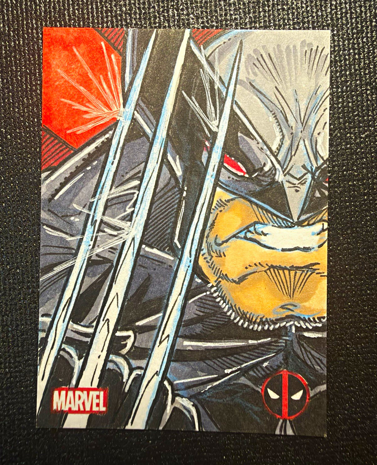 2025 Topps Chrome Deadpool Original Sketch 1/1 Wolverine Auto E. Hernandez