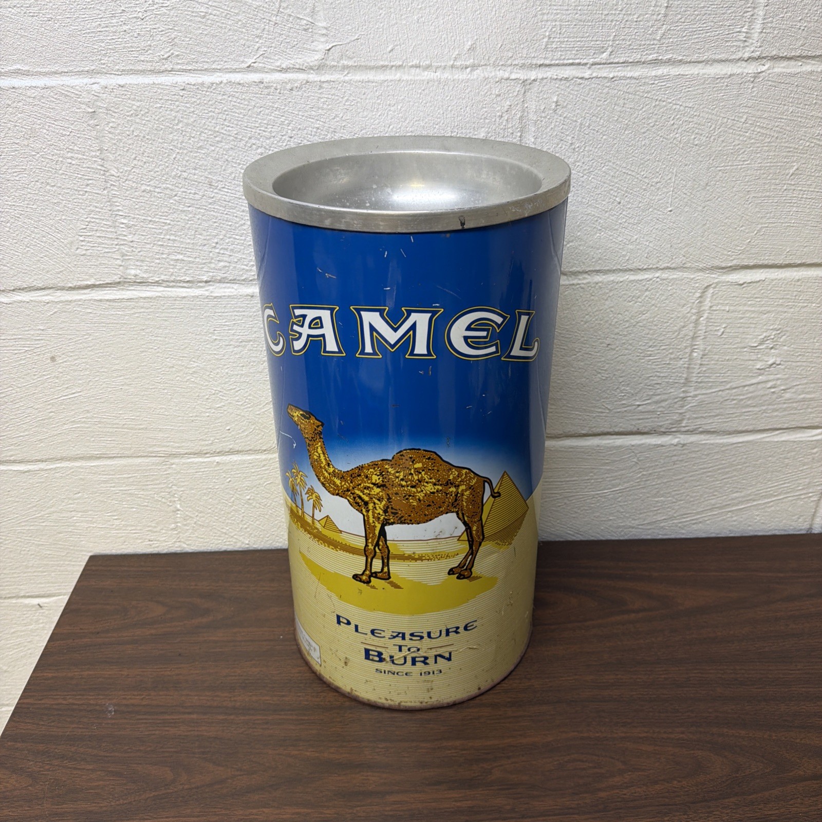 vintage camel 19” metal ashtray 90s vintage camel 19” metal ashtray 90s