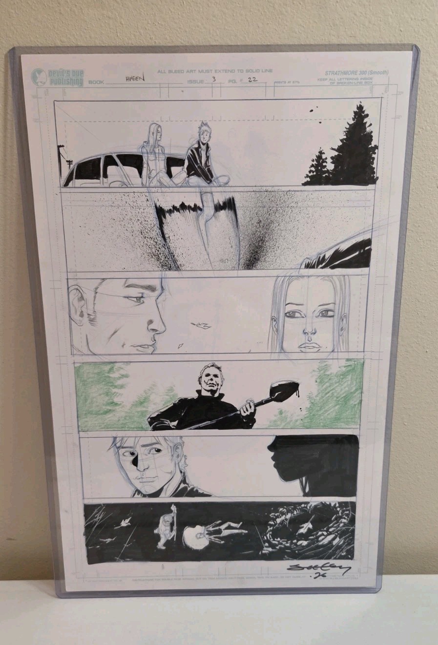 Rare Tim Seeley Original Art Halloween Nightdance 3 Interior Pages Devil's Due 