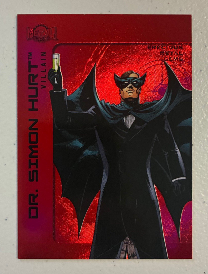 2025 Skybox Metal Universe Batman PMG Red #/100 Dr. Simon Hunt #165 Card