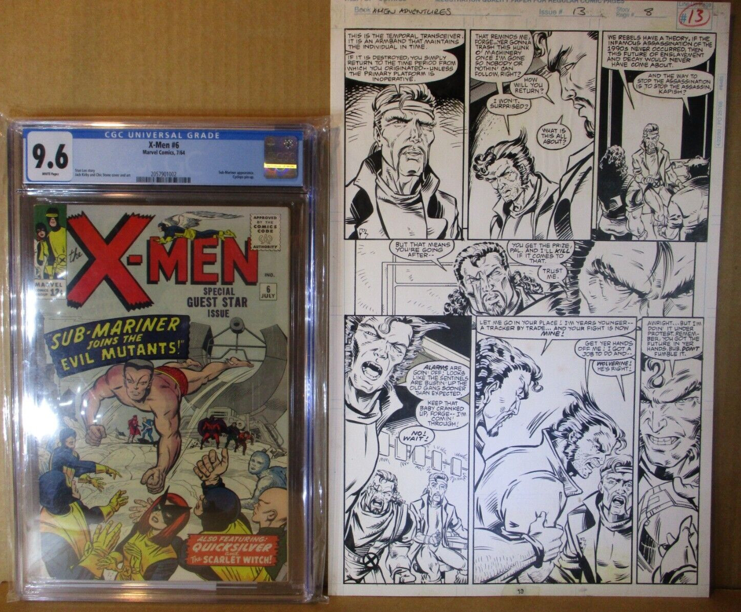 X-Men Adventures 13 ART PAGE Wolverine, Bishop, Forge 1993 Original Pencil & Ink